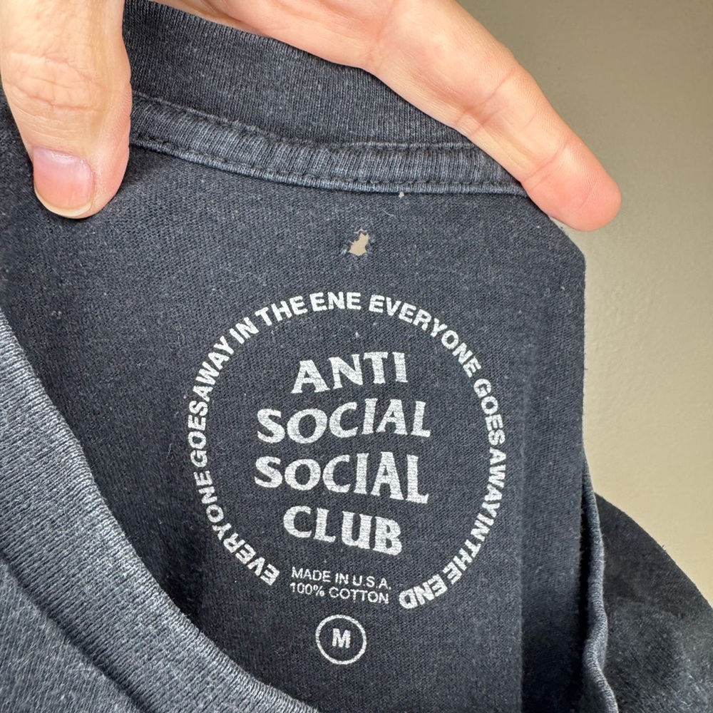 Anti Social Social Club Graphic Tee Black Women's M - Picture 2 of 4